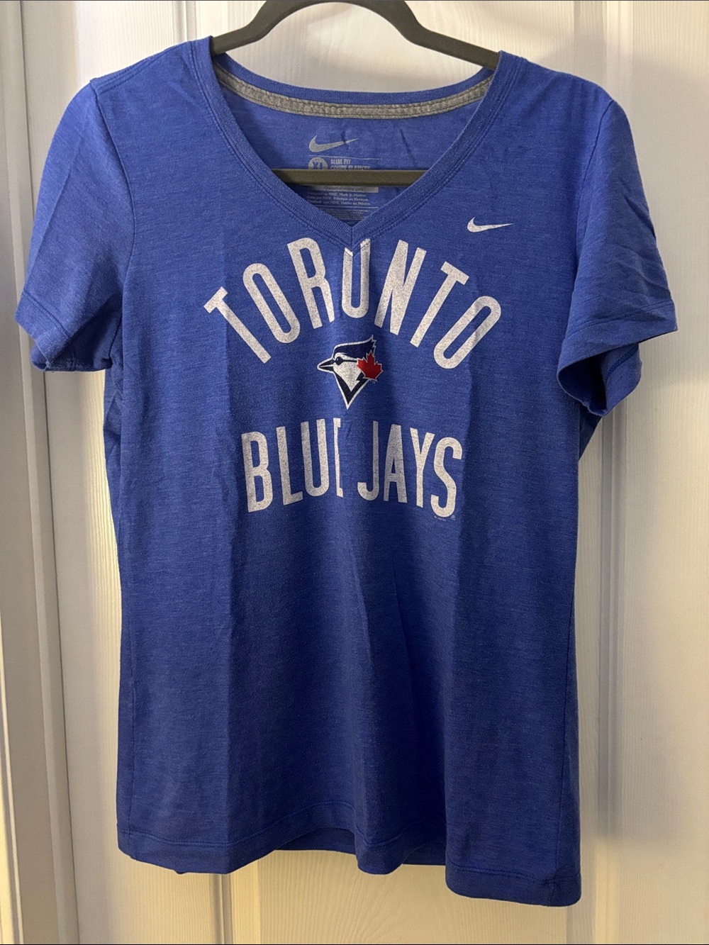 Nike Women’s Royal Blue Toronto Blue Jays V-Neck Tee